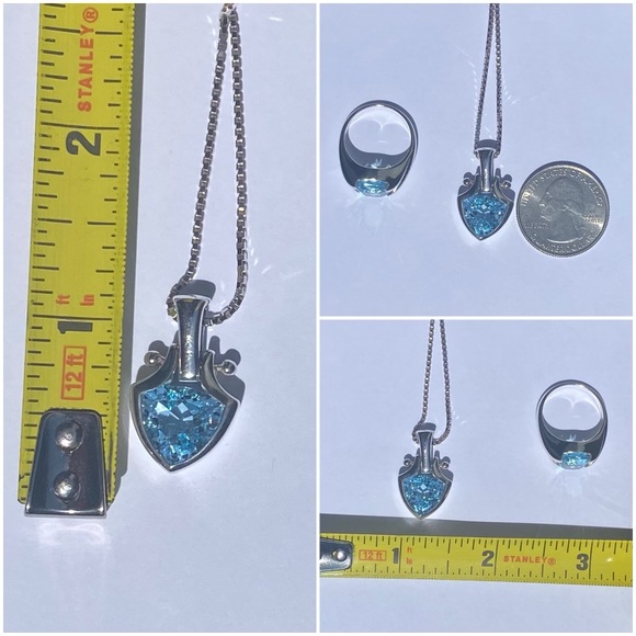925 Aquamarine💠 Ring & Necklace set✨ - Picture 15 of 17